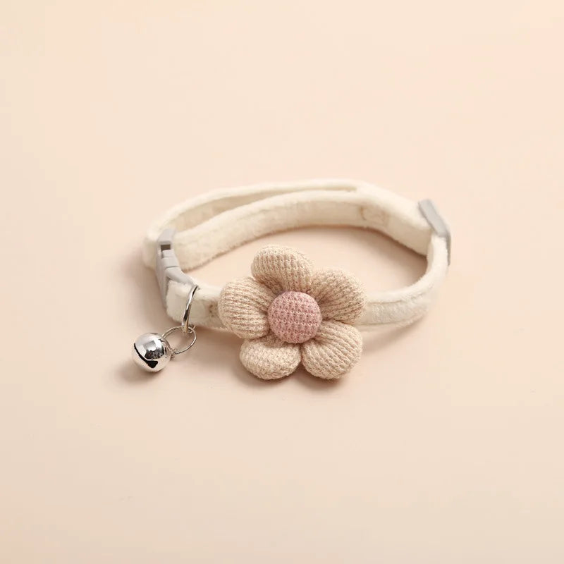 Breakaway Cat Collar with Bell and Flower