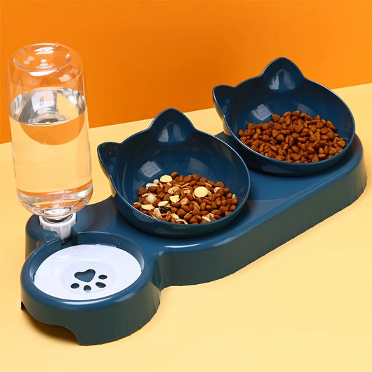 3-in-1 Tilted Pet Feeder