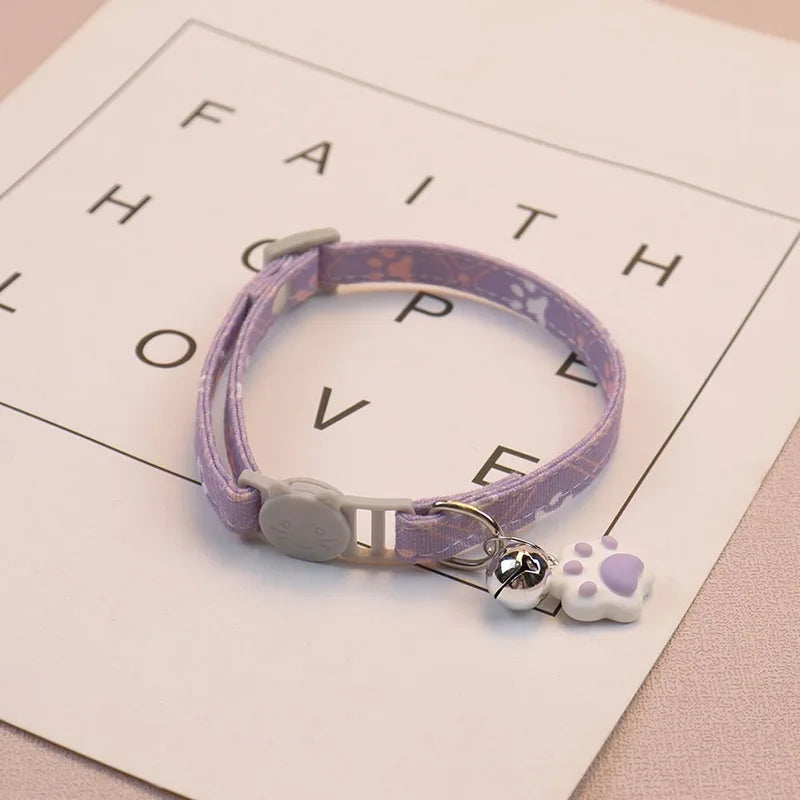 PawPrint Safety Adjustable Bell Collar