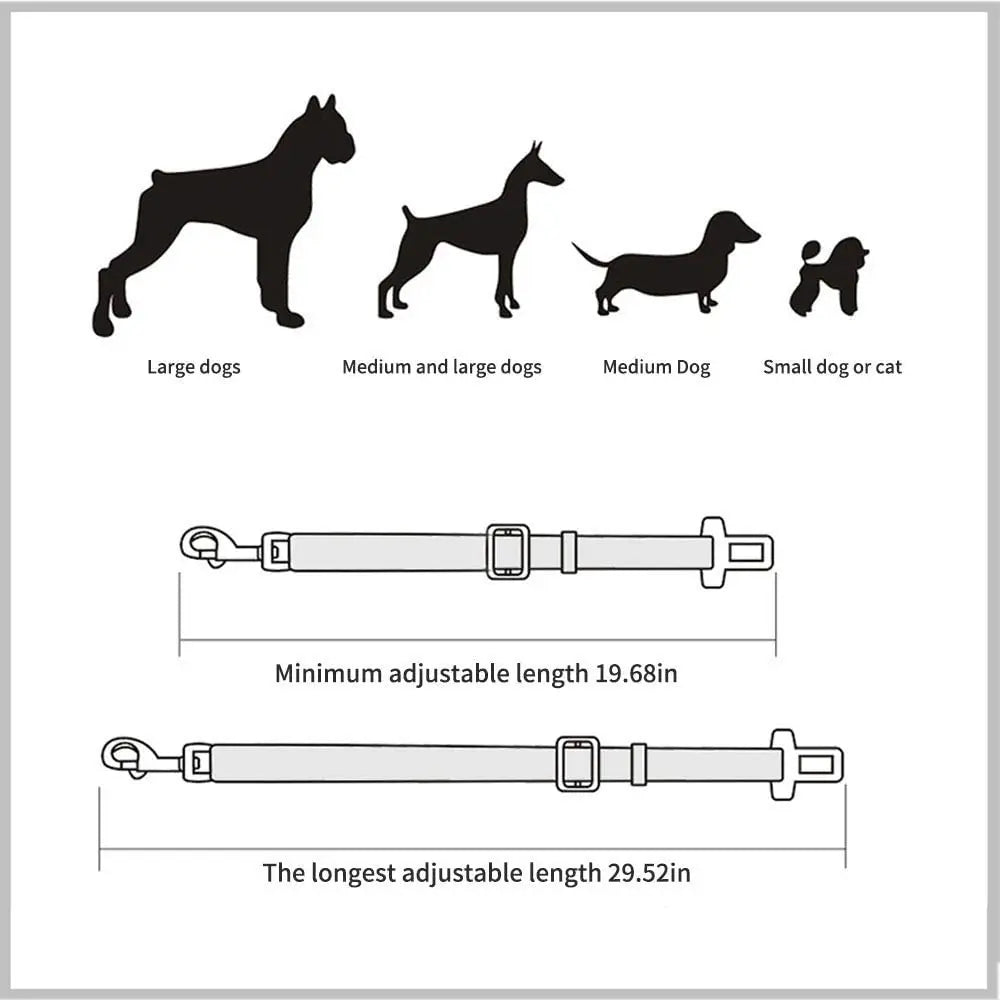SecureRide Adjustable Pet Seat Belt