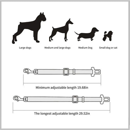 SecureRide Adjustable Pet Seat Belt