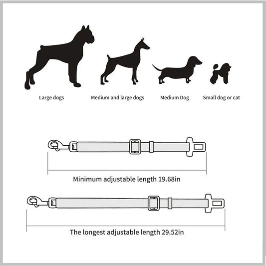 SecureRide Adjustable Pet Seat Belt