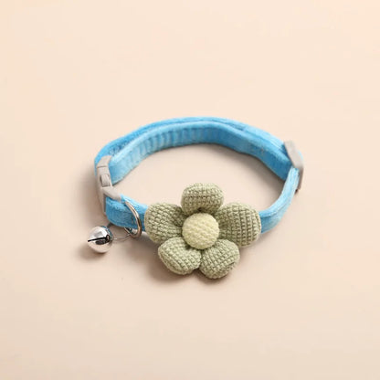 Breakaway Cat Collar with Bell and Flower