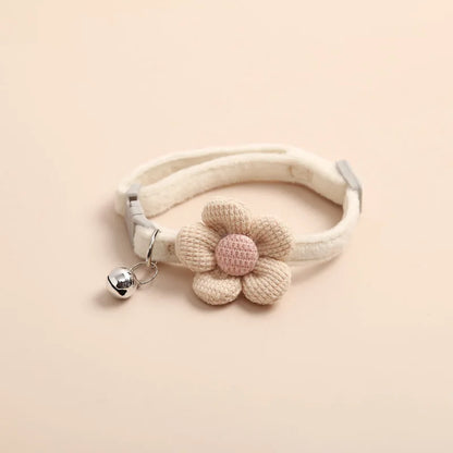 Breakaway Cat Collar with Bell and Flower