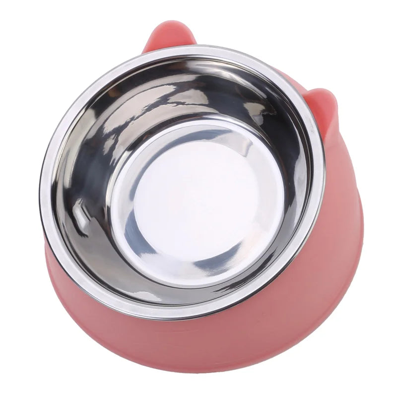 Tilted Stainless Steel Pet Bowl