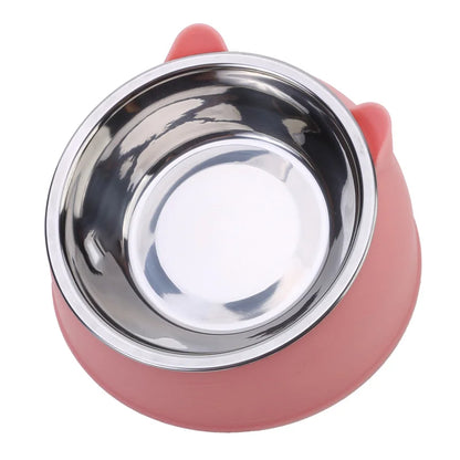 Tilted Stainless Steel Pet Bowl