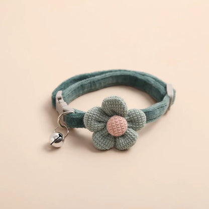 Breakaway Cat Collar with Bell and Flower