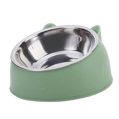 Tilted Stainless Steel Pet Bowl