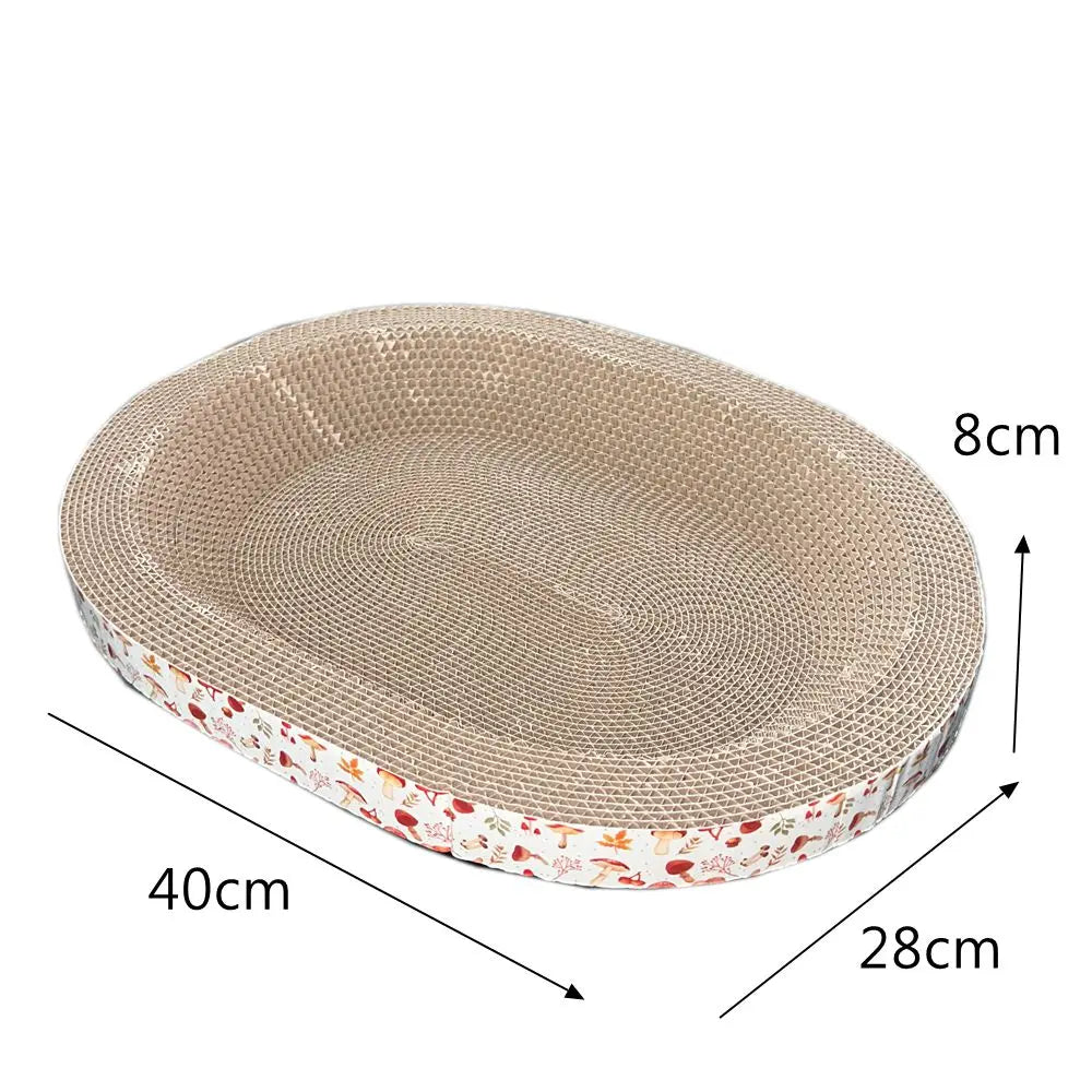 Oval Cat Scratching Bed for Indoor Cats