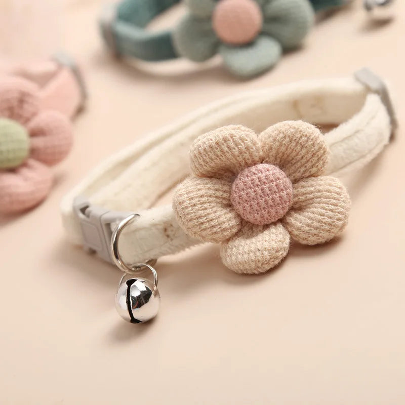 Breakaway Cat Collar with Bell and Flower
