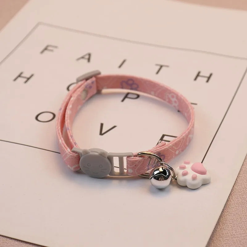 PawPrint Safety Adjustable Bell Collar