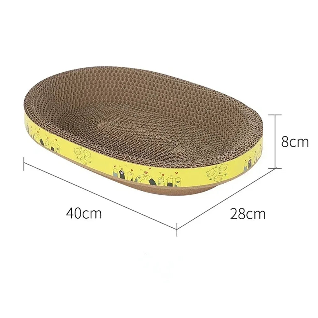 Oval Cat Scratching Bed for Indoor Cats