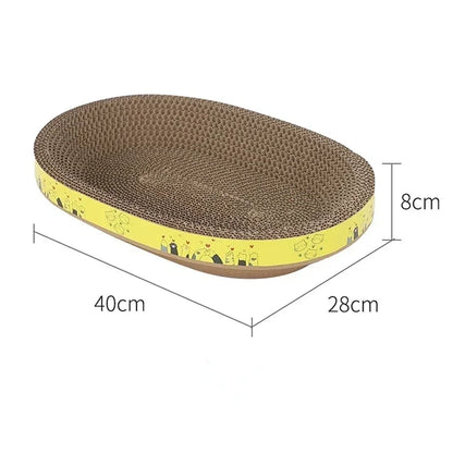 Oval Cat Scratching Bed for Indoor Cats