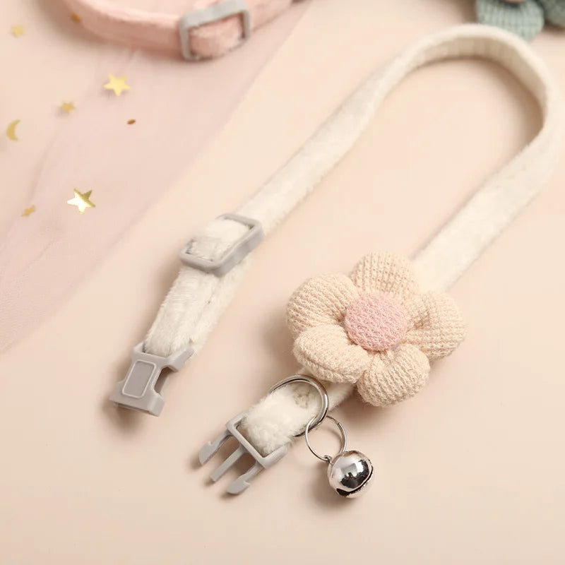 Breakaway Cat Collar with Bell and Flower