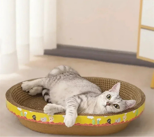 Oval Cat Scratching Bed for Indoor Cats
